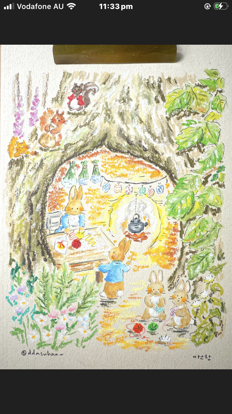 Peter Rabbit likes my drawing!