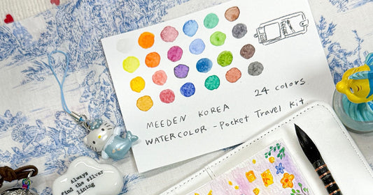 MEEDEN KOREA WATER COLOR Pocket Travel Kit: Disney Tangled drawing