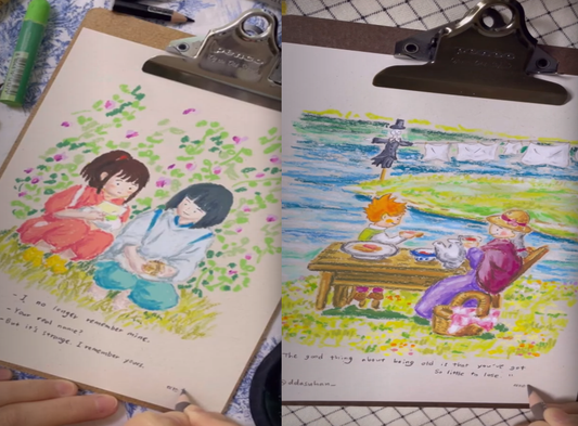 Drawing YouTube Lesson 7: How to Draw Ghibli's Spirited Away and Howl's Moving Castle with Jisu Sang (ASMR)