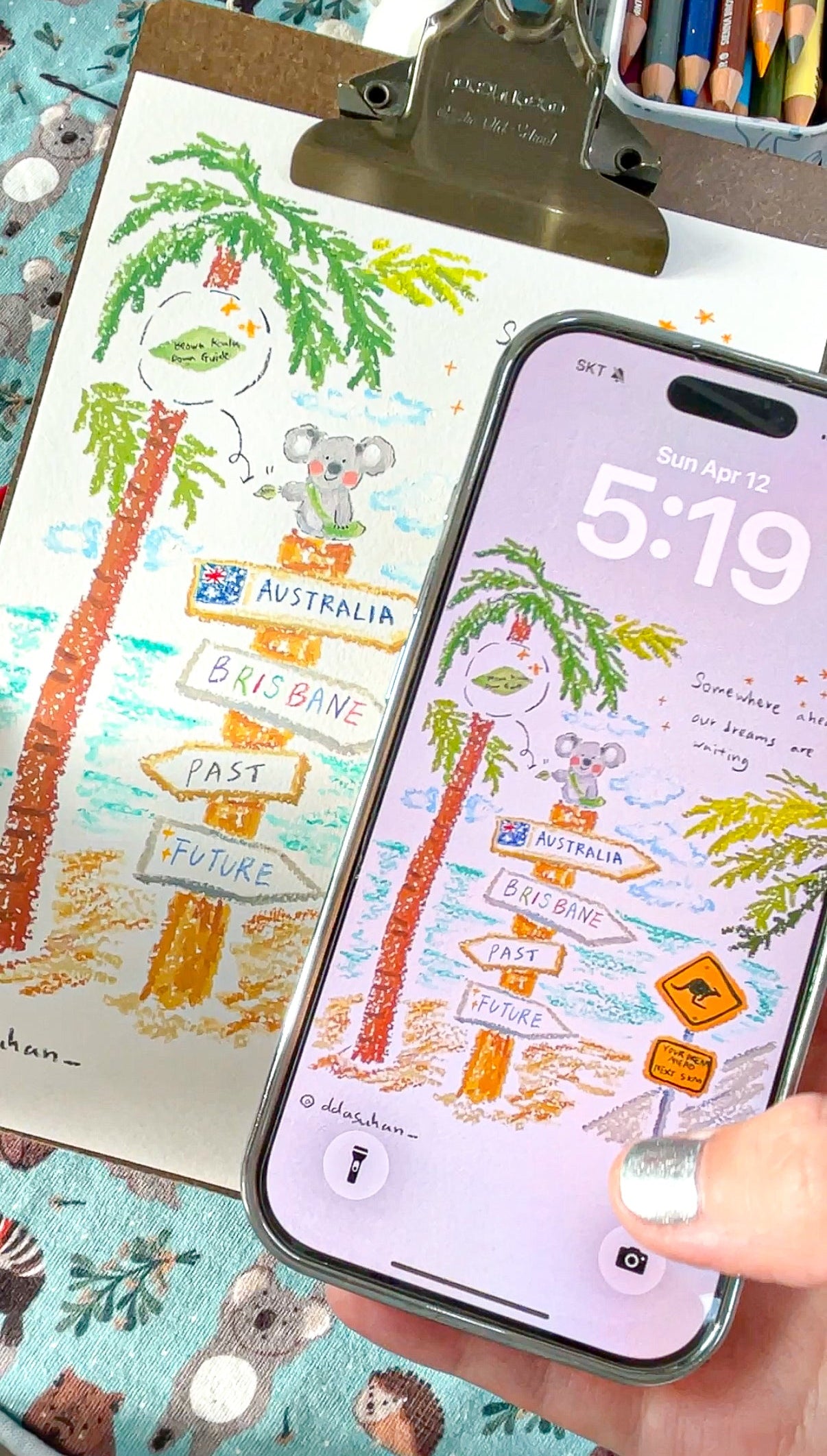 FREE GIFT KONDOR OPALS - Keowa Koala iPhone Wallpaper Let's go to Brisbane