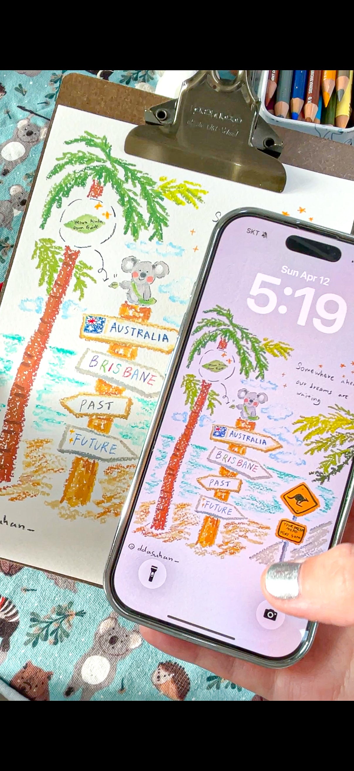 FREE GIFT NEW FARM PARK COFFEE HUT - Keowa Koala iPhone Wallpaper Let's go to Brisbane